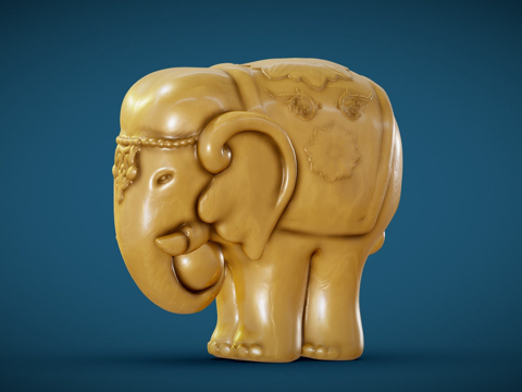 大象雕塑3d模型