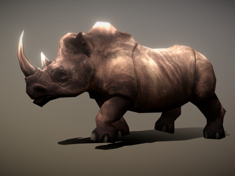  RT幻想坐骑犀牛3d模型 