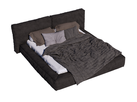 床 双人床 现代床su模型