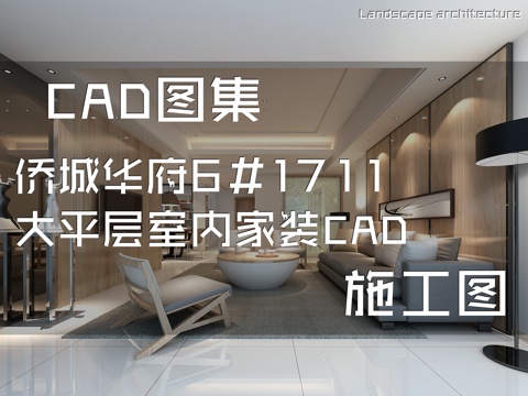  侨城华府6#1711大平层室内家装CAD施工图cad施工图 
