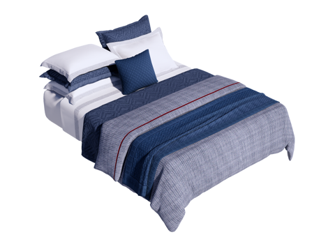 床 双人床 床上四件套su模型