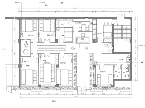 茶楼 茶馆  最新全套施工图合集cad施工图