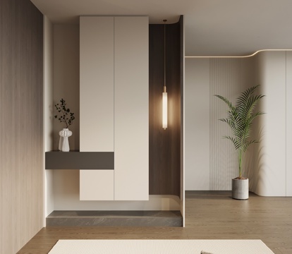  现代意式玄关柜 鞋柜3d模型 