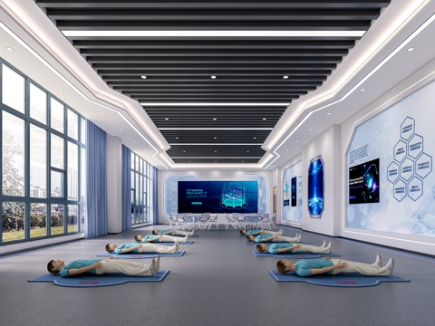  现代急救技能操作室3d模型 