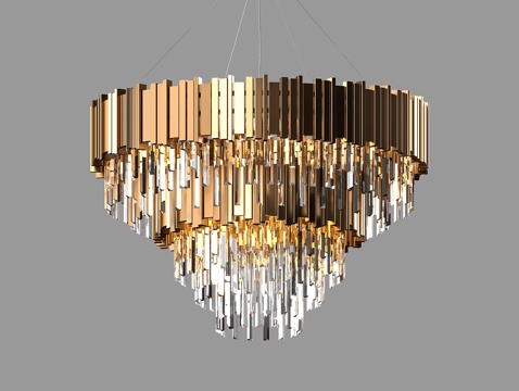  LampsShop 轻奢吊灯3d模型 