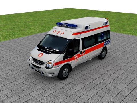  救护车 医院 护士 医生3d模型 