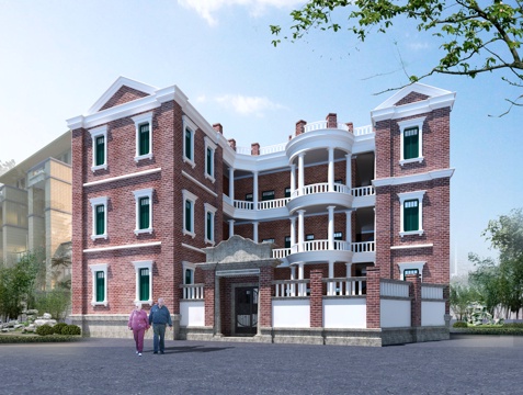  欧式古典别墅3d模型 