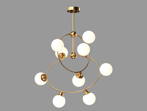  LampsShop 轻奢吊灯3d模型 