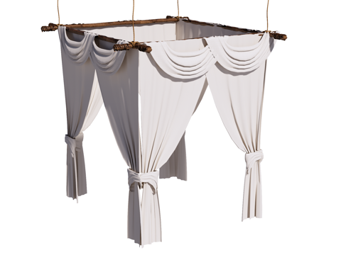 帷幔 纱帐su模型