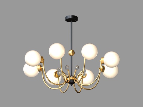  LampsShop 轻奢吊灯3d模型 