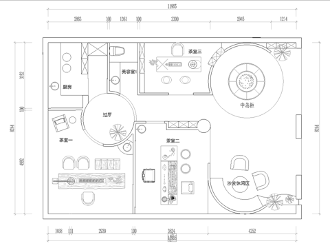 茶楼 茶馆  最新平面施工图合集cad施工图