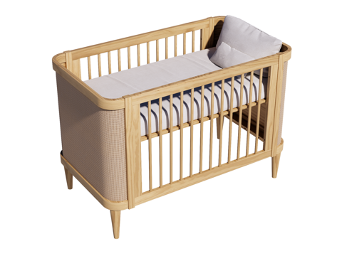 婴儿床 儿童床su模型