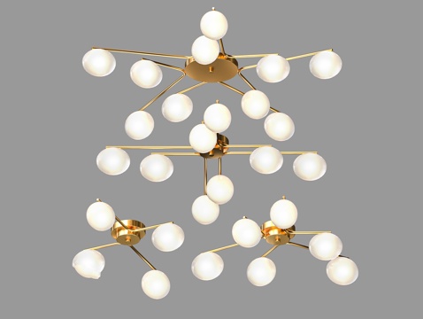  LampsShop 轻奢吸顶灯3d模型 