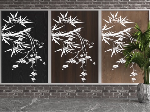  现代挂画3d模型 