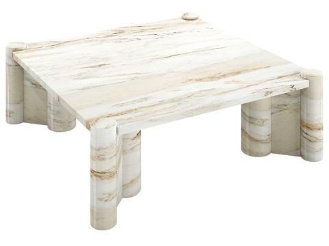  现代大理石茶几3d模型 