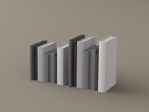 书籍摆件su模型