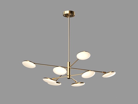  LampsShop 轻奢多头吊灯3d模型 