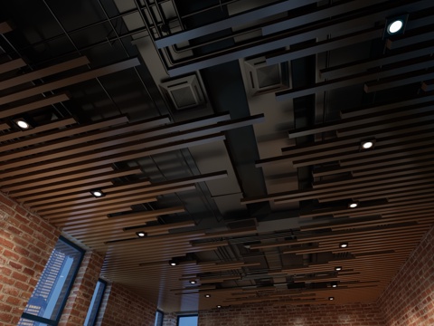  现代天花3d模型 