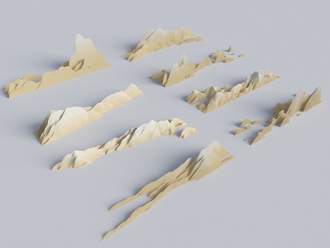 雪浪石 片岩 新中式墙饰挂饰 墙饰挂件 山形装饰 景观石 玄su模型