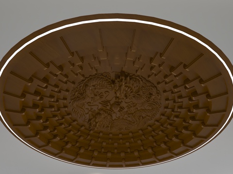  现代天花3d模型 