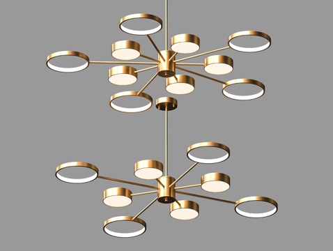  LampsShop 轻奢吊灯3d模型 