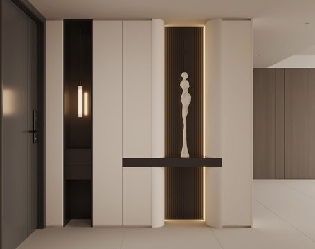  现代意式鞋柜 入户鞋柜3d模型 