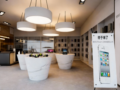 Apple Store 旗舰店 苹果店su模型