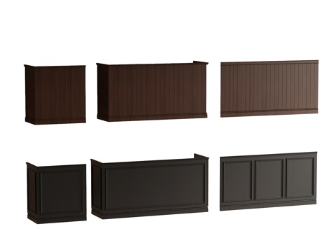 法式护墙板 墙裙 中古风墙裙su模型