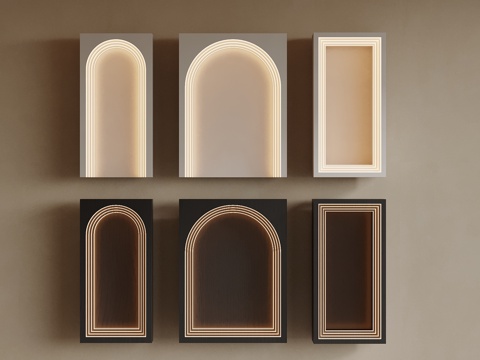 现代叠层端景 玄关3d模型