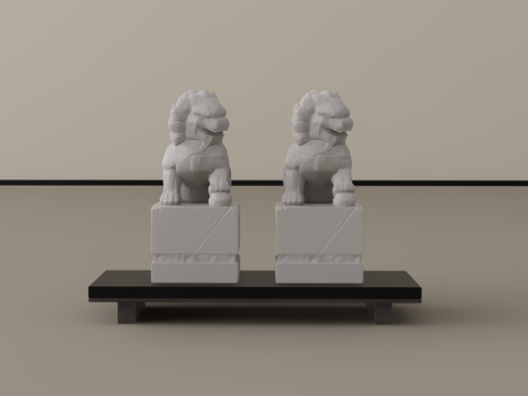 雕塑摆件su模型