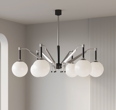  现代意式吊灯 多头吊灯3d模型 