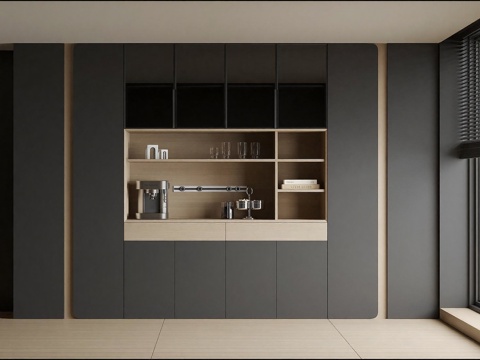  现代餐边柜 酒柜餐边柜3d模型 