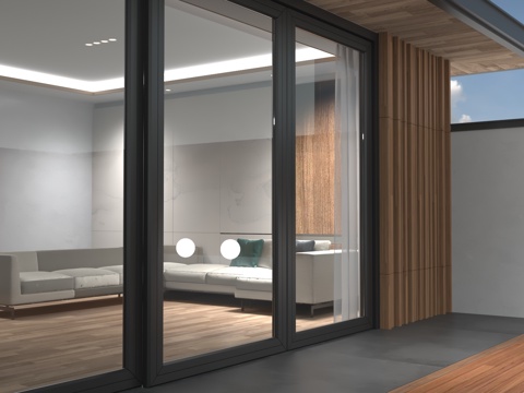  现代玻璃隔断3d模型 