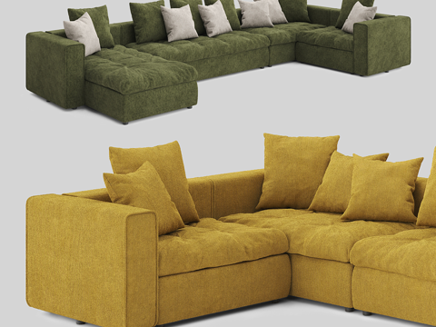  转角沙发3d模型 