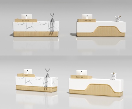  办公前台 简约前台 酒店前台 美容院前台3d模型 