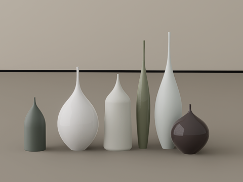 摆件组合su模型