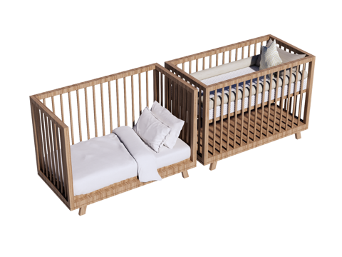 婴儿床 儿童床su模型