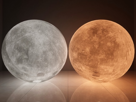  现代月球灯3D模型3d模型 