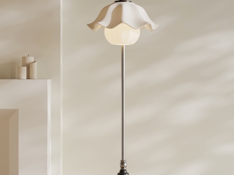  法式复古落地灯3d模型 