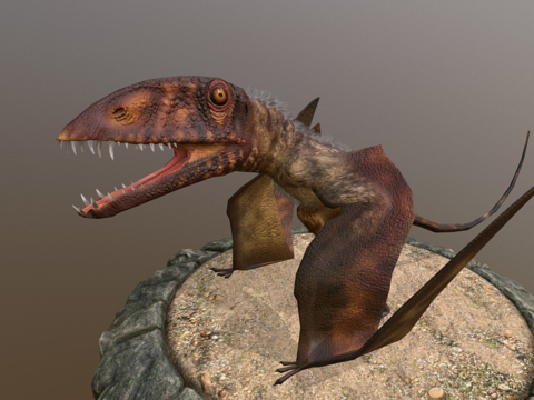  双型齿翼龙3d模型 