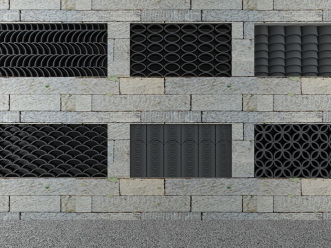  现代背景墙3d模型 