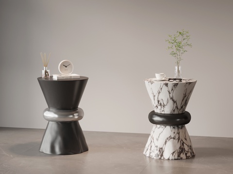 现代意式床头柜 边几免费3d模型