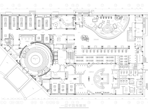 洗浴中心会所  最新平面施工图合集cad施工图