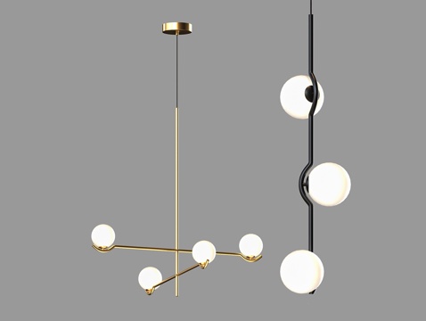  LampsShop 轻奢吊灯3d模型 