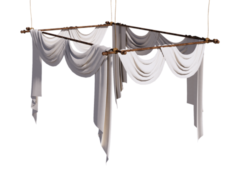 帷幔 纱帐su模型