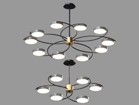  LampsShop 轻奢吊灯3d模型 