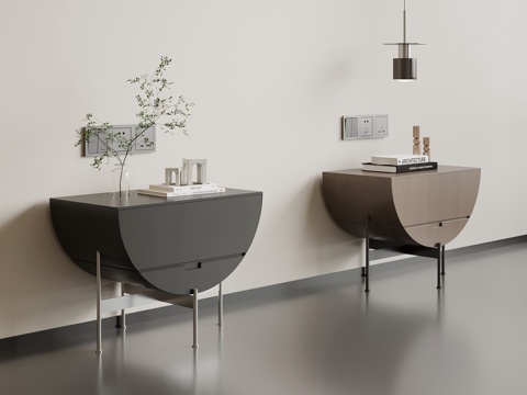 现代意式床头柜 边柜免费3d模型