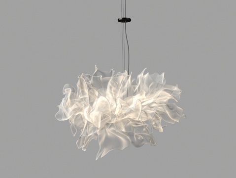  现代蝴蝶水晶异形客厅吊灯3d模型 