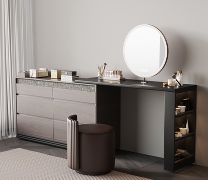 现代意式梳妆台免费3d模型