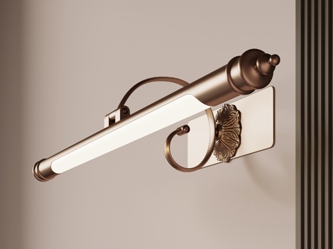  法式复古壁灯 长条壁灯免费3d模型 